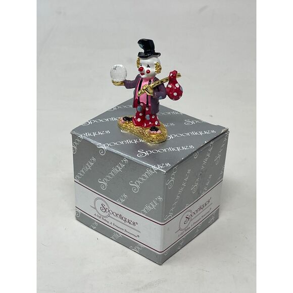 Swarovski Spoontiques Pewter Circus Hobo Juggling Clown Figurine Crystal Vintage - Picture 5 of 10